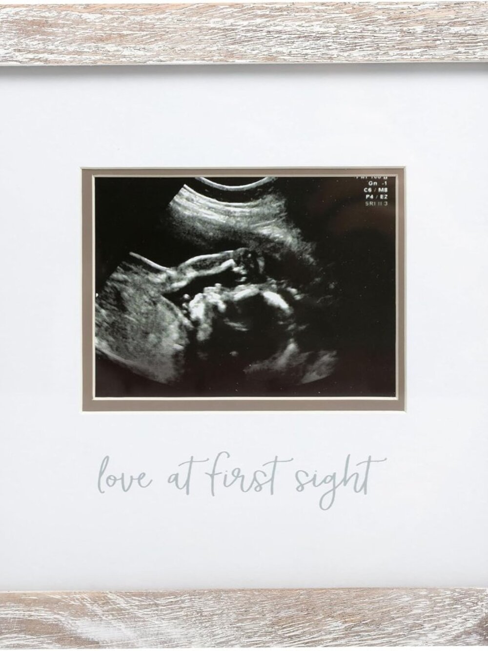 Love At First Sight Sonogram Picture Frame, Rustic